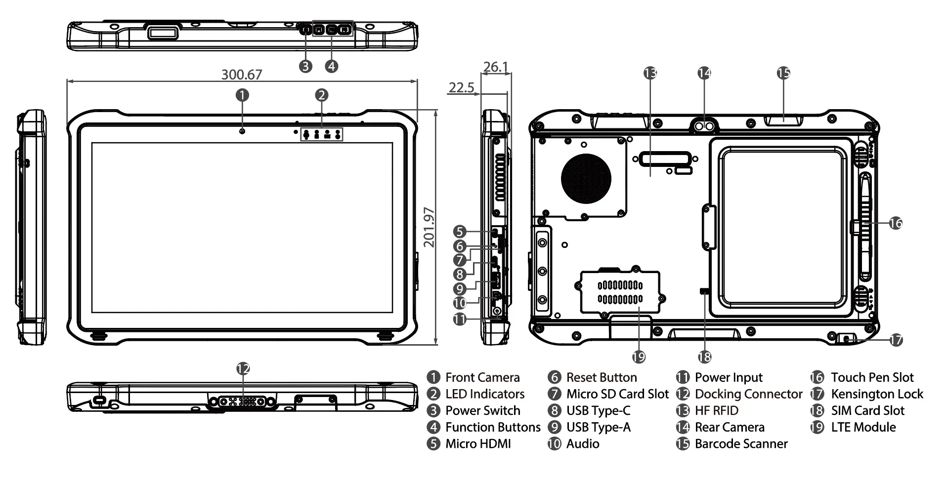 Vodotěsný tablet SCALTA - Obrázek 4
